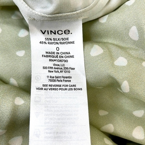 Vince Drape Silk Blend Skirt in Stone Dot Size 0 NWT - Picture 3 of 6